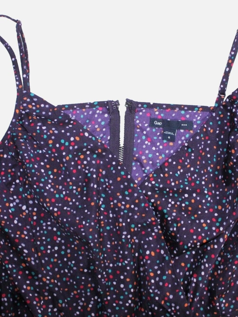 GAP purple polka dot pocket sundress